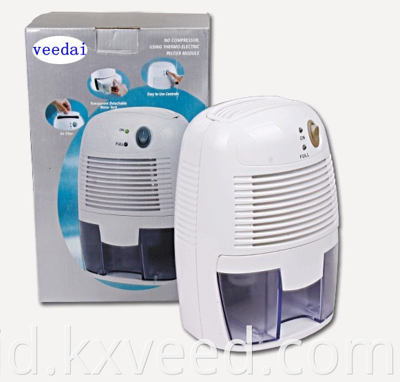 Mini Dehumidifier Mengeringkan Dehumidifier Rumah Dengan Tangki Air 500ml